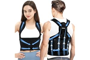 WellSync Correcteur de Posture Homme et Femme Redresseur de Dos Maintien Dos Droit Ceinture Redresse Dos, épaules et Soulage les Douleurs Lombaires Ceinture Dorsale Homme & femme Réglable et Respirant