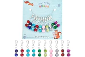 nbeads 10 Pcs Gourde Perles Marqueurs de Point de Crochet, Alliage Émail Crochet Marqueur de Point Breloques Marqueur de Point de Verrouillage pour Tricot Tissage Couture Quilting Fabrication Bijoux