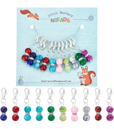 20 Stück Hunde Maschenmarkierer Für Stricken & Häkeln - Metall Karabiner Markierer