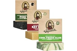 Dr. Squatch Sapone naturale da uomo, confezione da 3 a scelta – rum alloro, aloe fresco, catrame di pino