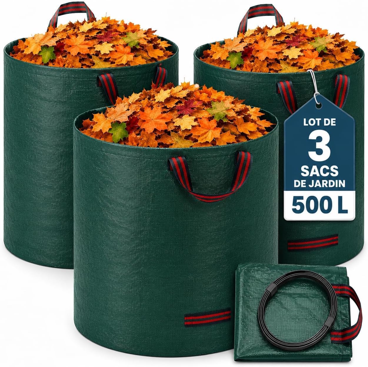 Avis d'Expert & Test Approfondi : 3 Sacs Déchets Jardin Robustes 500L - Poignée (Sélection)