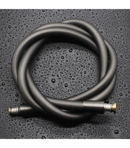 Tubo Flessibile DVGW 3/8" – 1/2" In PE, Nero Opaco 40 Cm, Resistente 10 Bar, Per Acqua E Riscaldamento, Certificato KTW