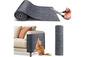 MITTOKONNEL Film Anti Griffures Autocollant pour Canapé, 200x40 cm，Protection pour Meubles Contre Chats，Tapis et Ruban Griffer pour Chat (Gris foncé)