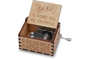 epiphaneia Small O Come All Ye Faithful Wood Box Gifts for Christian Women Men Religious Wooden Boxes Presents: Women, Men, Mom, Dad, Easter, Christmas, Birthday, Baptism Gift