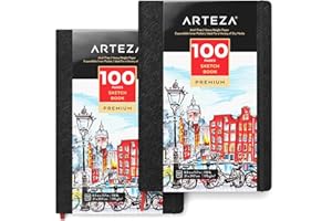 ARTEZA Carnet de Notes, Simili Cuir, Blanc, Lot de 2, Set de 2 Pièces