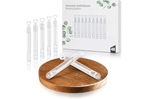 Nordstern® Seifenblasen Hochzeit Set in weiß mit Herzgriff - 40er Pack