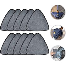 Mocio Lavapavimenti Triangolare Girevole 360° - Asta Allungabile 1.2m - Autostrizzante Microfibra - Foto 4