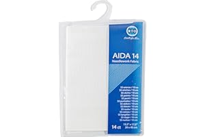 Mouldmaster Toile Aida 14 fils Blanc, 39cm x 45cm