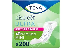 Tena Lady diskret mini - fodral med 10 paket med 20 (ljusinkontinensdynor)