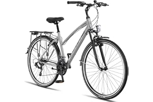Licorne Bike Bicicleta de trekking premium de 28 pulgadas – Bicicleta para hombre, niño, niña y mujer – 21 velocidades – Bicicleta de ciudad – Bicicleta de hombre – L-V-ATB