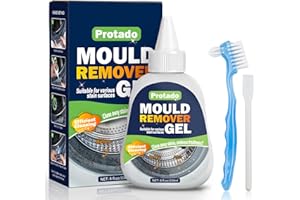 Protado Mould Remover Gel, Large Capacity Mold Remover, Effective Household Mold Mildew Cleaner, Mold Stain Remover Gel for Washing Machine Seal, Refrigerator Strips, Tiles, Sink, Kitchen（230ml）