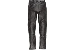 Bikers Gear Australia Pantalon moto en cuir souple de qualité supérieure pour Adulte unisexe,LT1004, Noir, W36xL34