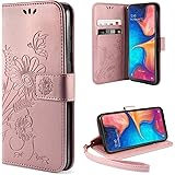 ivencase Cover per Samsung Galaxy A20e, Book Cover Custodia Flip Caso in PU Pelle Portafoglio Magnetica Porta Carta [Kickstan