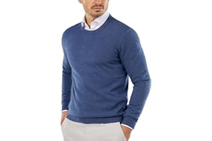 COOFANDY Men's Crew Neck Jumper Knitted Pullover Men Soft Sweater Lightweight Classic Jumpers Long Sleeve