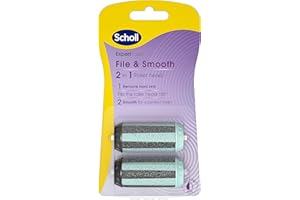 DR. SCHOLL'S Scholl Expert Care 2-in-1 File and Smooth Foot File Refills - Scholl Replacement Roller Heads - 1 Unit Contains 2 x Replacement Rollers