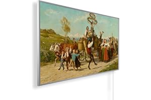 Könighaus Fern ogrzewanie na podczerwień – obraz w jakości HD, z certyfikatem TÜV/GS – 200+ obrazków – z termostatem Könighaus Smart i aplikacją do systemów iOS / Android – 1000 W (229 malarstwa olejnego)