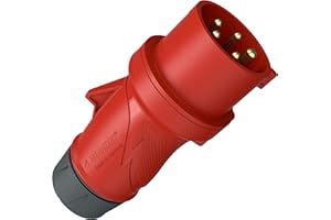 MENNEKES Prise PowerTOP Xtra 16A5p 6h 400V IP44 - Fiche CEE 16A 5p 6h 400 V (50 + 60 Hz) rouge 13510