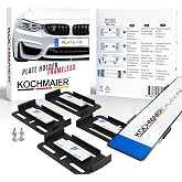Kochmaier Plate-Fix &Ccedil;er&ccedil;evesiz Takmatik Ara&ccedil; Plakalık Seti - Yeni Nesil G&ouml;r&uuml;nmez Plaka Altlığı, Gizli Plaka Sabitleme Aparatı