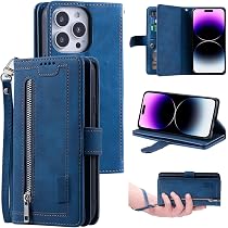 UEEBAI Custodia Portafoglio In Pelle PU Per IPhone 14 Plus (6,7'') – Viola, Con Slot Per Carte E Chiusura Magnetica – Antiurto E Sottile