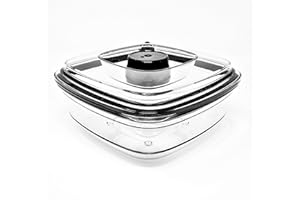 V VESTA PRECISION Vesta Precision Pojemnik do próżniowego zamykania żywności o pojemności 0,8 l, kompatybilny z precyzyjnymi uszczelniaczami Vesta | 16,9 x 16,9 x 7,6 cm, Metakrylan, Czarny