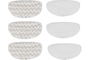 Supremery 6X Almohadillas de Microfibra para Almohadillas compatible con Bissell Vac & Steam Titanium Limpieza Cubiertas de Repuesto Lavables, reemplaza Las Almohadillas de Limpieza 1252