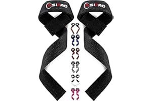 ASIPRO Sangle Musculation Poignet Rembourré Sangle de Levage Musculation pour Femmes et Hommes Sangle de Tirage Musculation Bande Tirage Musculation Strap Poignet Sangle Poignet Musculation Paire de 2