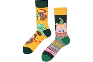 Nxnchc Zabawne Skarpety Dla Kobiet I Mężczyzn Uniseks Wiele Motywów Zwierzęta Jedzenie Owoce Sport Sztuka Z Bawełny Prezent Asymetryczne Wzory Lewa I Prawa