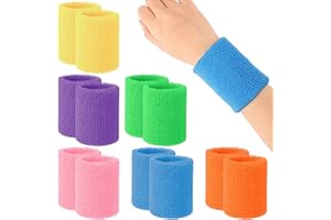 ‎NEWOFVIEW Newofview 12er Set Sport Schweißbänder,Elastische Handgelenkbänder für Männer Frauen Tennis Basketball Fußball Laufen