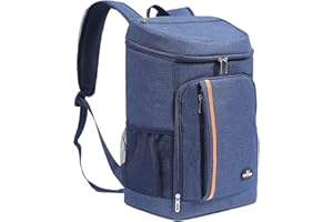 YDFYX Sac à Dos Isotherme à Glacière 28L,Sac de Pique-Nique Sac Isotherme Portable Cooler Backpack Bag, pour Hommes Femmes pour Déjeuner Plage Camping BBQ Travail Ecole Pique