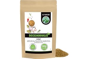 Alpi Nature Bockhornsklöver Frön Hela 500g, Råa Methifrön, Hela Bockhornsklöverfrön för Matlagning