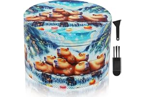 Astriva Grinder Large, 63mm Grinder with 40 Grinding Teeth, Metal Grinders Crusher for Spice Mill (7 Capybara)