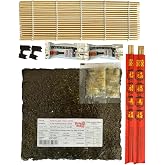 Sushi Seti zenc, 5 Yaprak Yosun, Sushi Matı, Chopstick, Soya Sosu, Zencefil Turşusu, Tutma Aparatı