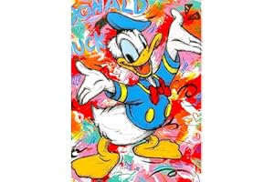 DOMROM Diamond Painting Kits for Adults, Cartoon Duck Diamond Art Kits Full Round Drill 5D Diamond Painting Art, Diamond Gem Dots Art and Crafts for Gift Home Wall Decor 30x40cm