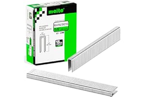 meite 18 Gauge Klammern 5,7 x 16 mm, Drucklufttacker Klammern 16 mm, – 4.000 Stück verzinkte Heavy-Duty Klammern Typ 90 18 GA für Polsterarbeiten, geeignet für Drucklufttacker