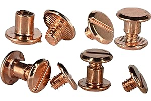 Q TOOLS Viti per libri da 10 mm, 20 pezzi, oro rosa