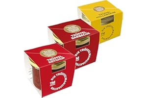 Die Trüffelmanufaktur - Set of 3 Delicatessen Truffle Grill Sauce Set Consisting of: Hollandaise Sauce 90g, BBQ Sauce 120g and Tomato Ketchup 110g, Delicatessen for Gourmets and Gourmet