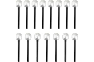Haconba 15 Pack Toy Microphone Stage Mic Costume Prop Fake Mic Accessory Silver Glitter Microphone for Cosplay Stage Play Rock Star Accessories Prop Karaoke Birthday Theme Party Favors