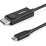 StarTech.com CDP2DP2MBD 2m USB-C to DisplayPort Cable - 4K 60Hz - USB-C Adapter - Bi-Directional - Thunderbolt 3 Compatible