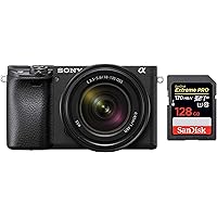 Sony Alpha ILCE-6400M 24.2MP Mirrorless Digital SLR Camera (Black) with 18-135mm Power Zoom Lens + SanDisk 128GB Extreme…