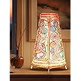 SHILP KATHA Handmade Leather Lamp – Decorative Bedside & Side Table Lamps for Bedroom & Living Room | Handcrafted Home Decor - Birds