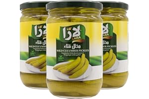 BABA GOURMET Lara - Wildgurken eingelegt in Essig - würziger Snack eingelegte Gurke - Salzlake 660 g (Abtropfgewicht 400 g) (3 x 660 g)