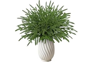 DEMIUKO 40 pezzi Real Touch Natale Norfolk Rami di pino artificiale 38 cm Pino Verde Pine Foliage Rami Norfolk Sprigs Picks fai da te per decorazioni natalizie decorazioni regalo