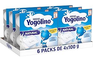 YOGOLINO NESTLÉ Natural, a partir de 6 meses, Pack de 6 (4x100g), Fórmula mejorada