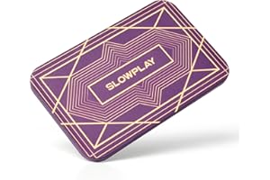 SLOWPLAY Placas rectangulares de fichas de póquer en Morado, Paquete de 10 Piezas, Placas Profesionales de Estilo Europeo sin denominación, Compuesto de cerámica de 34 Gramos