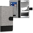 kwmobile Custodia Compatibile con Sony Xperia XA2 Cover Portafoglio - Case Chiusura Magnetica Portacarte Tessuto Similpelle g