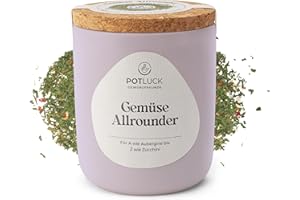 ‎POTLUCK GEWÜRZFREUNDE POTLUCK I Gemüse Allrounder I Gewürzzubereitung für Auflauf, Gratin, Bowls und Gemüsepfannen I 55 g im Keramiktopf I Gesunde Ernährung, Lecker Essen für zu Hause