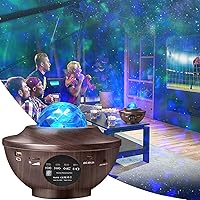 LED Sternenhimmel Projektor, Amouhom Ozeanwellen Projektor mit Fernbedienung/Bluetooth 5.0/360°Drehen /3…