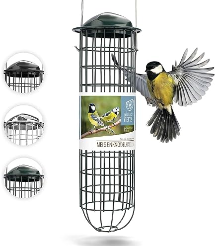 Mangeoire à Oiseaux Extérieur 39cm - Distributeur De Graines Imperméable Pour Oiseaux Sauvages