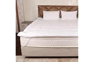 MH Traders Bed Mattress Topper Single Bed 10cm/4in Thick - Quality Mattress Topper with Quilted Design, Extra Deep Fill, Soft & Breathable with Secure Elastic Corners