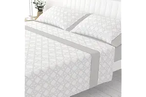 Victorio & Lucchino Juego de Sábanas Estampadas de Verano Algodón/Poliéster (Cama 150cm (2 Almohadas), Alessia - Gris)